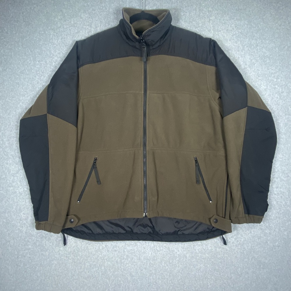 5.11 Tactical Fleece Jacket Mens Large Brown Black Reinforced Utility Full Zip